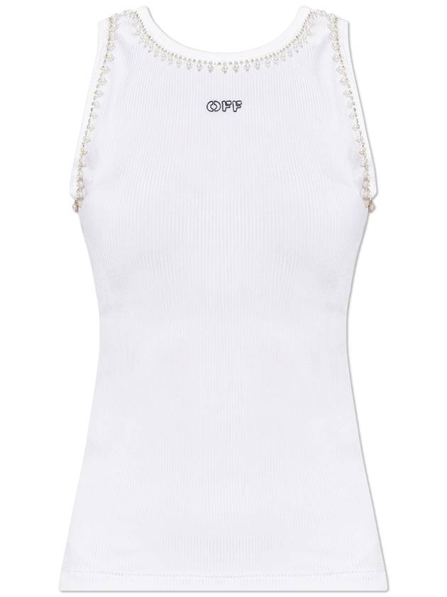 Off-White Logo Top, Women's, White - OFF WHITE - BALAAN 1