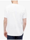 Small Rubber Logo Patch Short Sleeve T-Shirt White - STONE ISLAND - BALAAN 4