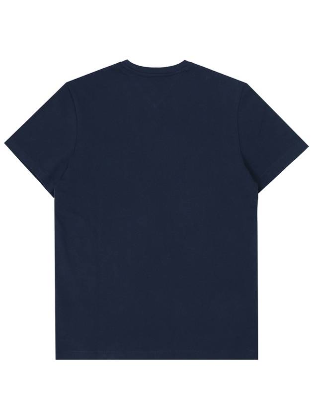 Crew Neck Logo Cotton Short Sleeve T-Shirt Navy - TOMMY HILFIGER - BALAAN 3