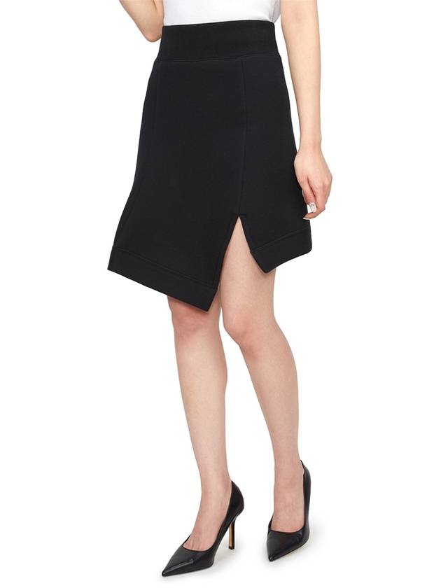 High Waisted Mini Unbalance Skirt Black - SACAI - BALAAN 8