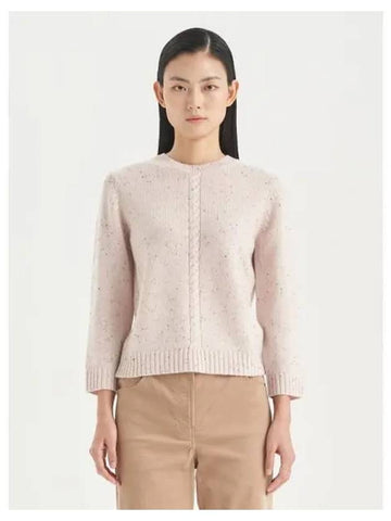 Women s Wool Cashmere Donegal Sunken Cable Knit Pullover Cream Multi Domestic Product GM0023100625715 - THEORY - BALAAN 1