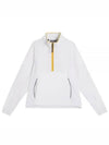 Cash Half Zip Track Long Sleeve T-Shirt White - J.LINDEBERG - BALAAN 1