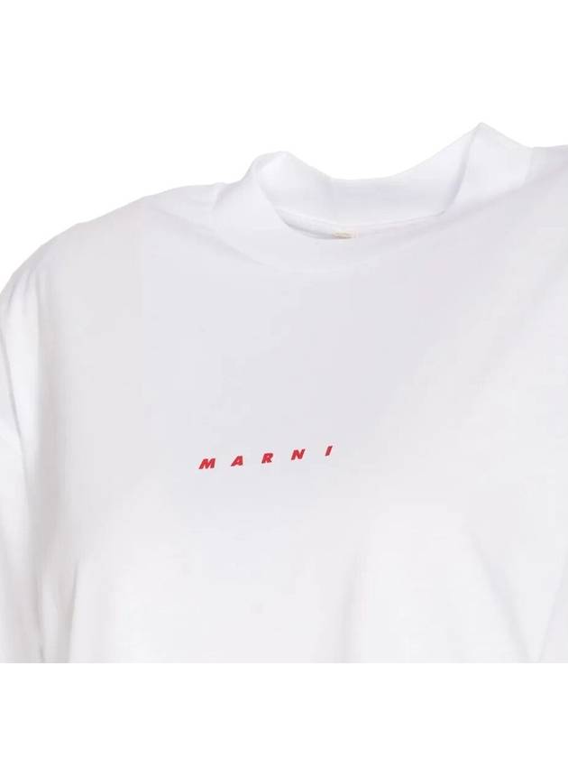 Logo Cotton Short Sleeve T-Shirt White - MARNI - BALAAN 3