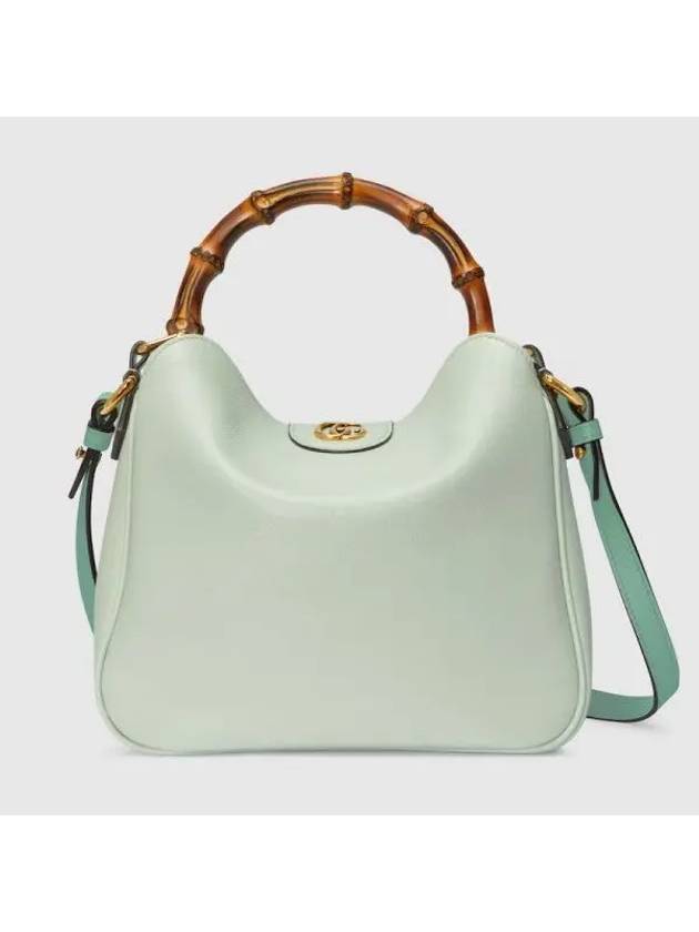 Diana Bamboo Handle Small Leather Cross Bag Pale Green - GUCCI - BALAAN 1