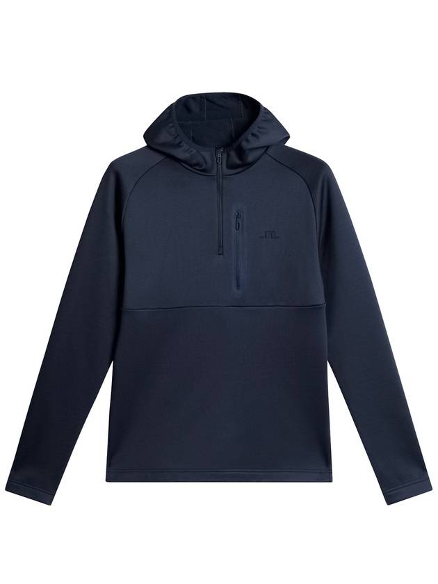 Men's Adam Quarter Zip Hoodie Navy - J.LINDEBERG - BALAAN 1