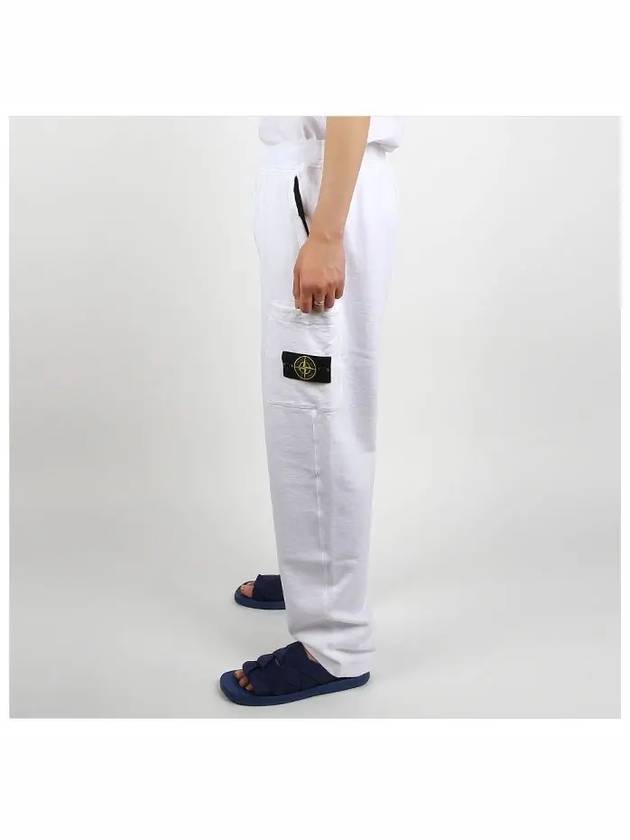 Old Treatment Cargo Track Pants White - STONE ISLAND - BALAAN 4