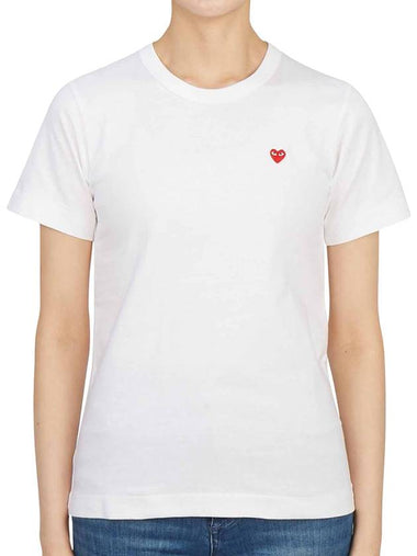 Comme des Gar ons Red Waffen Women s Short Sleeve T Shirt AZ T303 051 2 - COMME DES GARCONS PLAY - BALAAN 1