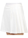 Women's Side Pleat Luxe 4-Way Stretch Twill Skirt White - G/FORE - BALAAN 9