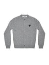 Heart Wappen Wool Cardigan Grey - COMME DES GARCONS - BALAAN 2