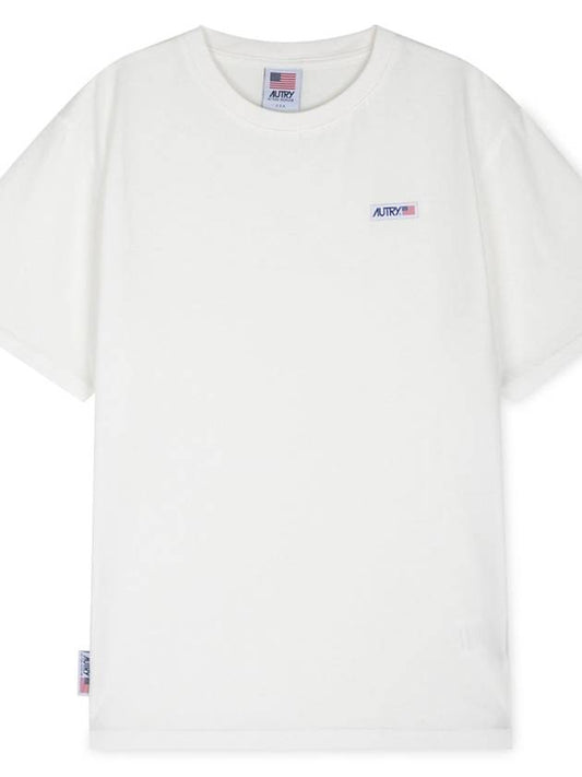 Women s Logo White Short Sleeve T Shirt TSIW 401W - AUTRY - BALAAN 2