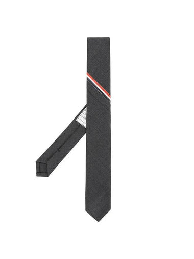 Men's RWB Selvedge Stripe Tie Dark Grey - THOM BROWNE - BALAAN 1