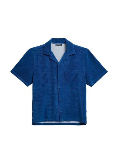 Ted Terry Resort Short Sleeve Shirt Estate Blue - J.LINDEBERG - BALAAN 2