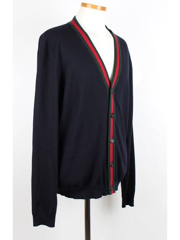 Three Stripes Web Cardigan XL - GUCCI - BALAAN 6