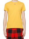 Embroided ORB Peru Short Sleeve T-Shirt Yellow - VIVIENNE WESTWOOD - BALAAN 3