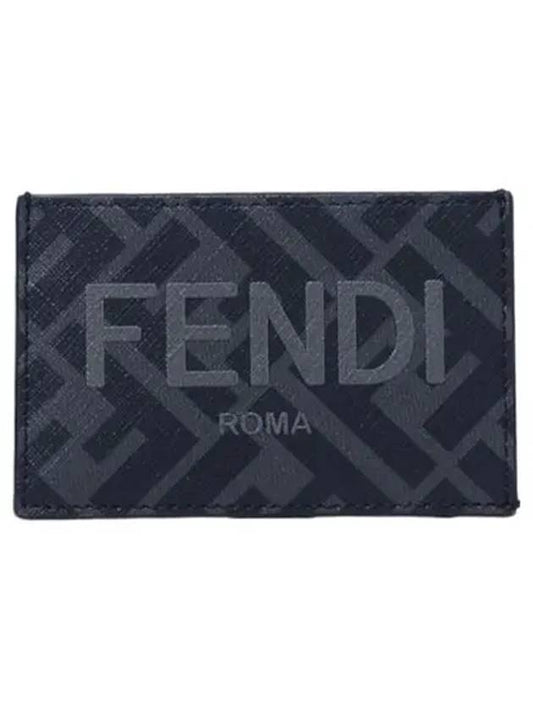 FF Motif Logo Card Wallet Black - FENDI - BALAAN 2