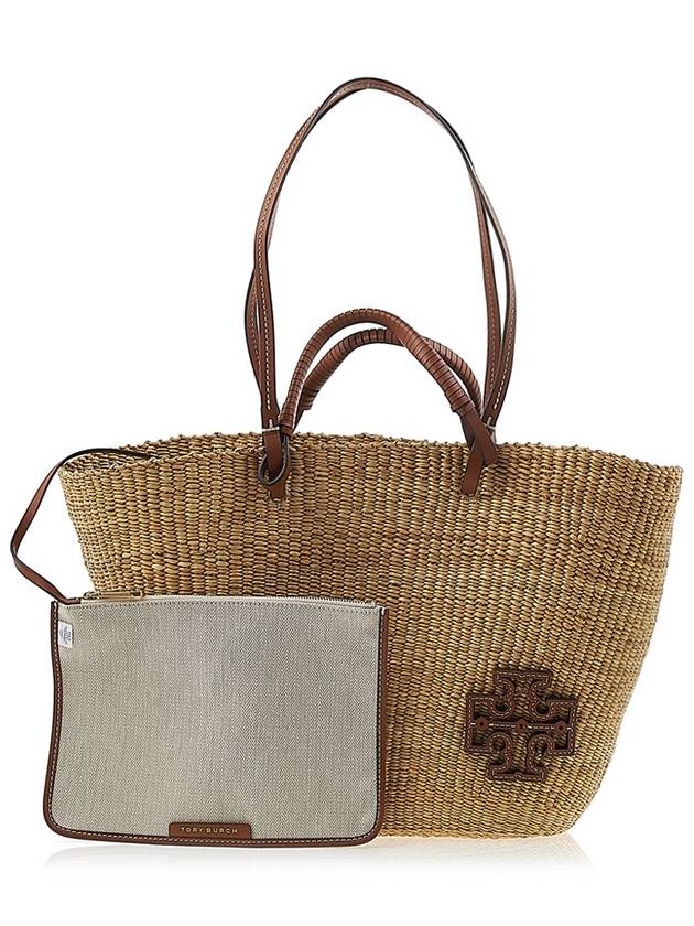 Ella Straw Basket Tote Bag Beige - TORY BURCH - BALAAN 2