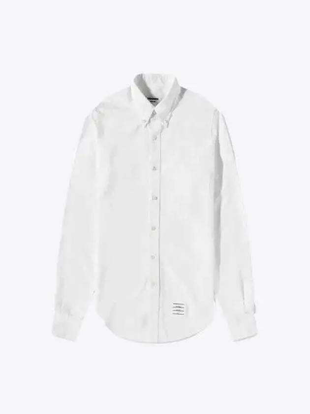 Men's Oxford Classic Fit Long Sleeve Shirt White - THOM BROWNE - BALAAN 2