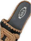 Kate Woven Chain Espadrille Slippers Black - TOD'S - BALAAN 6