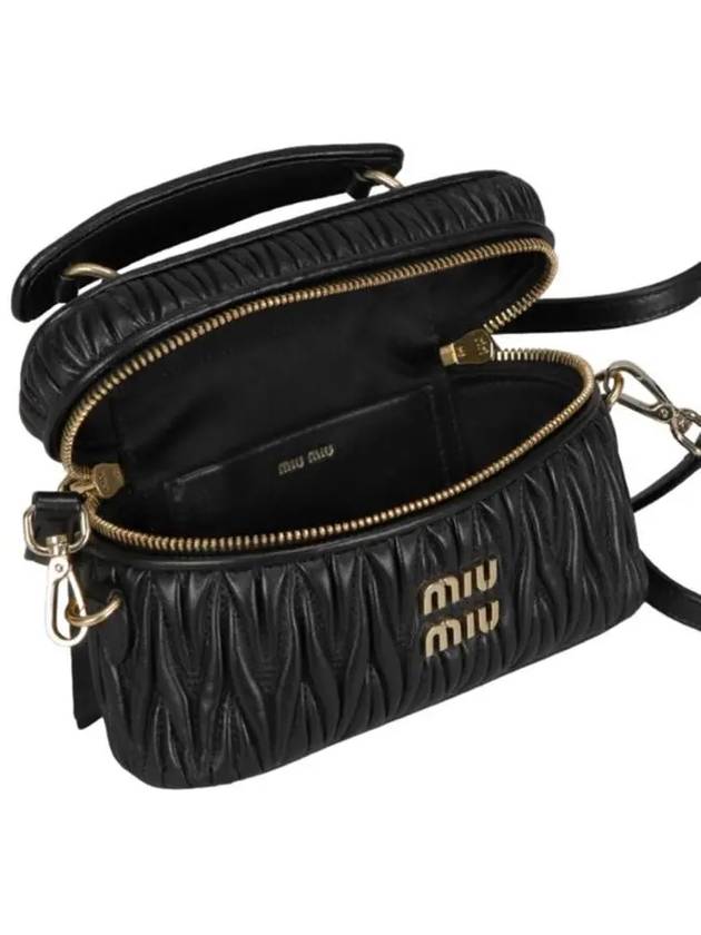 Logo Matelasse Nappa Leather Tote Bag Black - MIU MIU - BALAAN 7