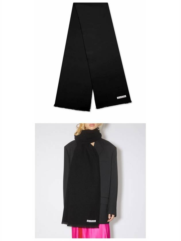 Logo Wool Muffler Black - ACNE STUDIOS - BALAAN 5