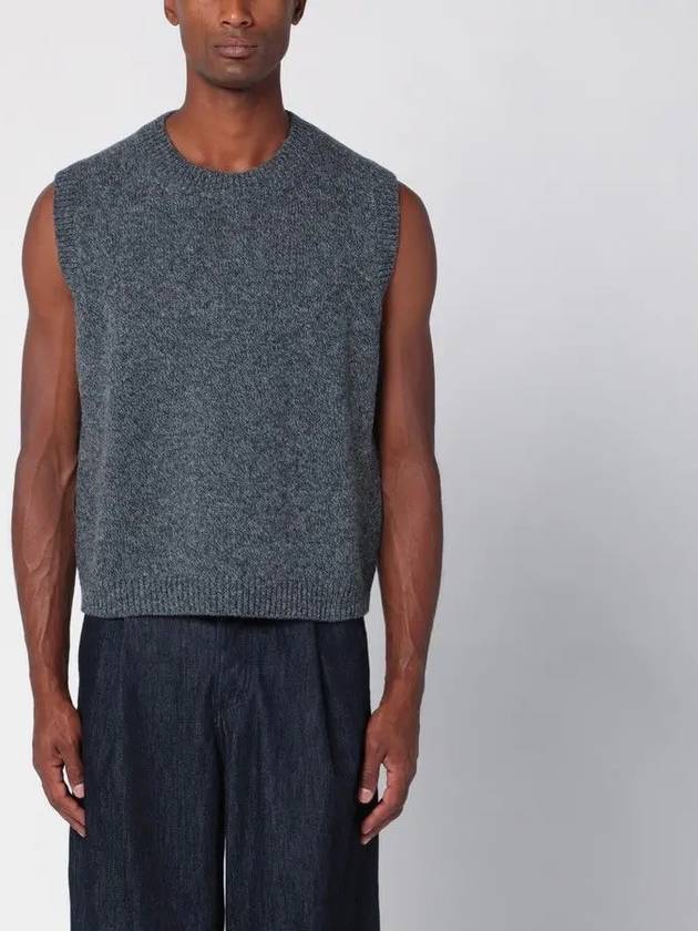 Crew Neck Knit Vest Grey - MAISON MARGIELA - BALAAN 5