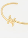 Triomphe Asymmetric Cuff Brass Bracelet Gold - CELINE - BALAAN 4