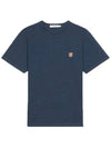 Fox Head Patch Classic Short Sleeve T-Shirt Navy Melange - MAISON KITSUNE - BALAAN 3