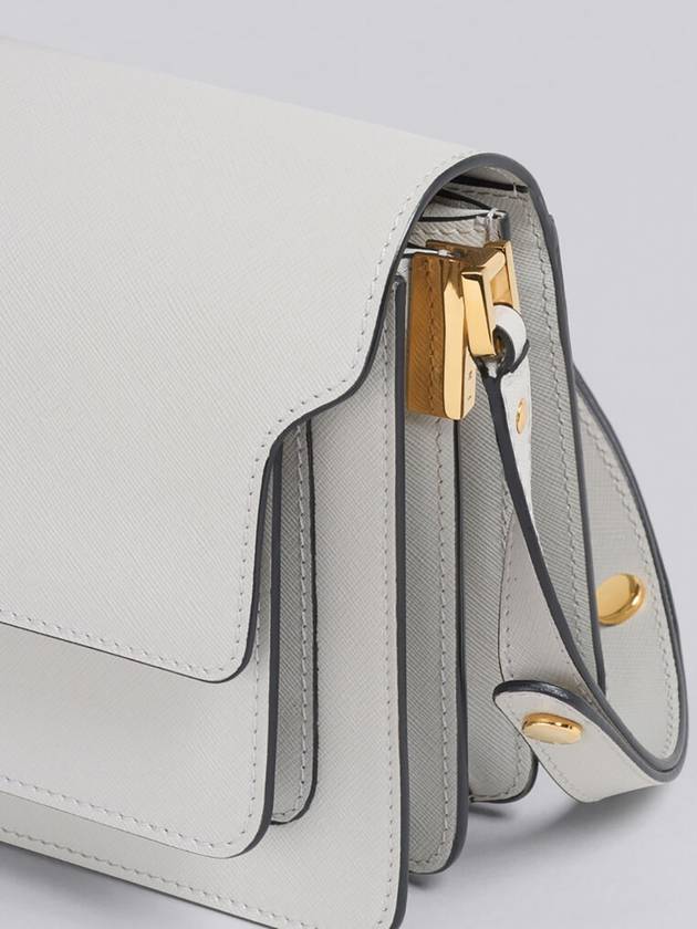 Saffiano Trunk Medium Shoulder Bag Light Grey - MARNI - BALAAN 5