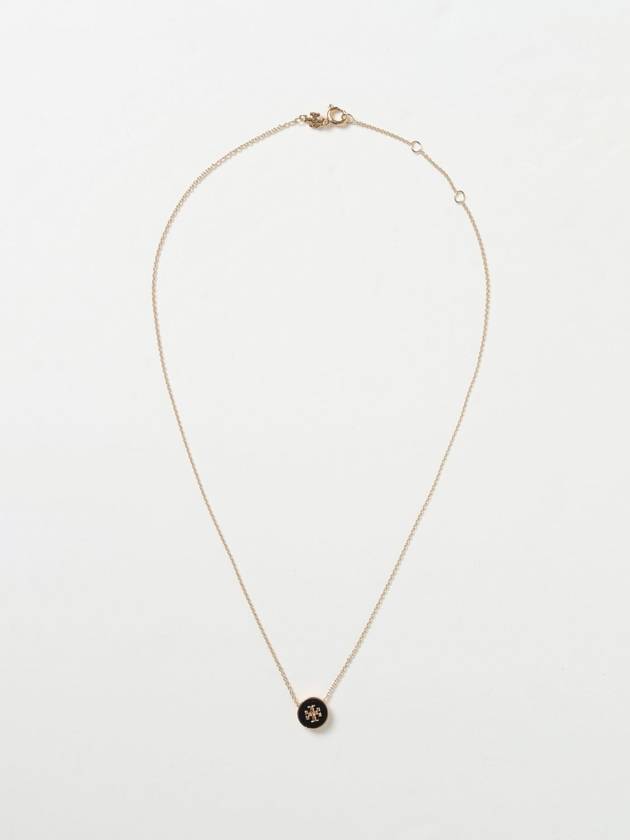 Kira Enamel Pendant Necklace Tory Gold Black - TORY BURCH - BALAAN 2