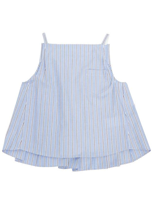 Poplin Camisole Blouse Stripe Blue - SACAI - BALAAN 2