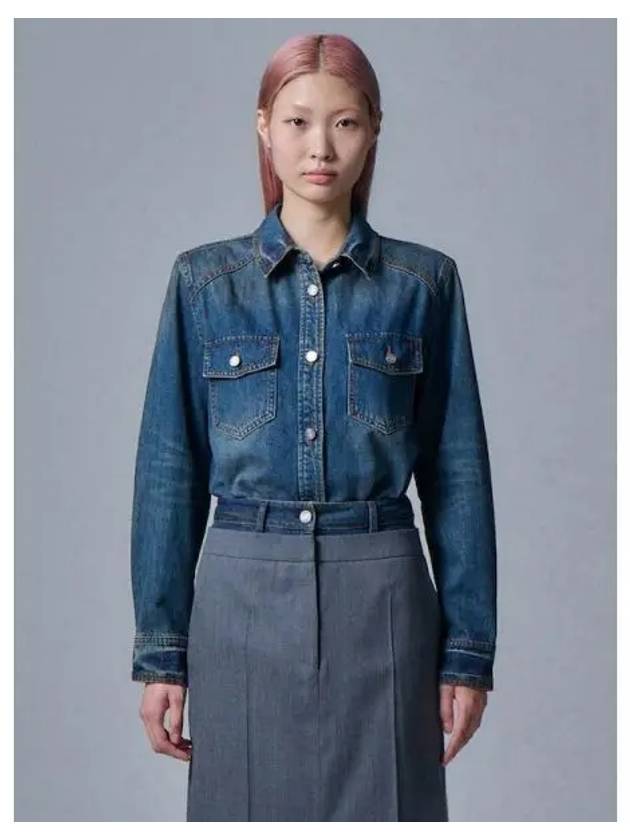 Dirty washed denim shirt blue domestic product GM0024061087300 - JUUN.J - BALAAN 1