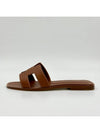 Oran Calfskin Slippers Gold Piqures Ecrues - HERMES - BALAAN 4