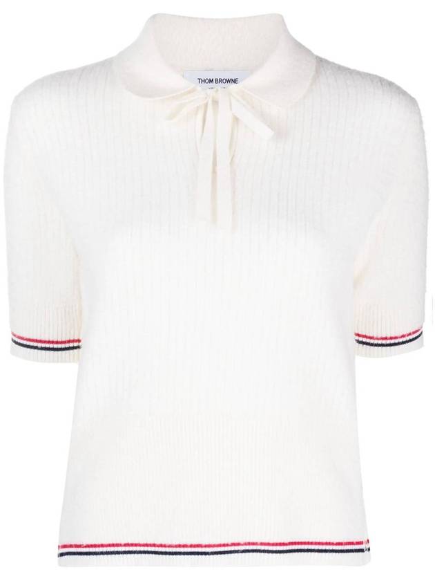 24FW Polo T-shirt FKP110A Y1029 100 - THOM BROWNE - BALAAN 2