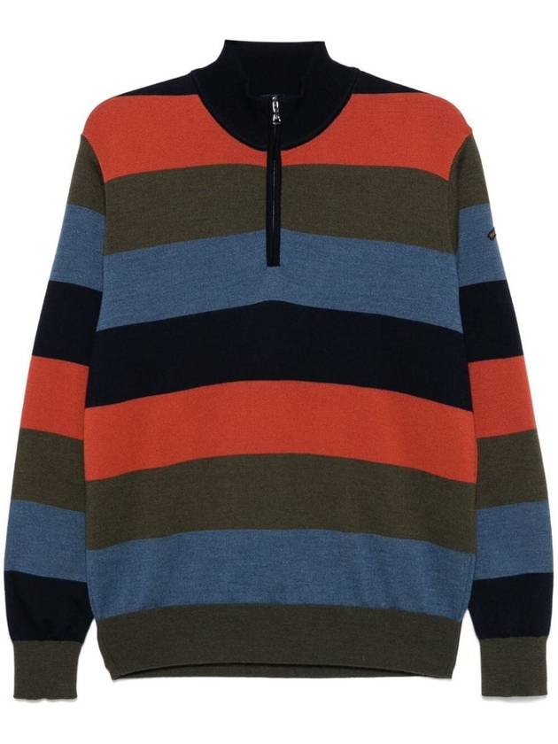 Paul & Shark Striped Half Zipper Wool Sweater Clothing - PAUL & SHARK - BALAAN 1