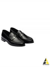 Brushed Leather Loafers Black - PRADA - BALAAN 2