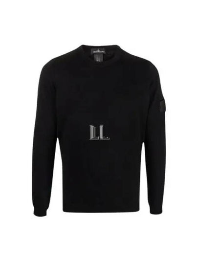 Men's Shadow Lens Wappen Knit Top Black - STONE ISLAND - BALAAN 2