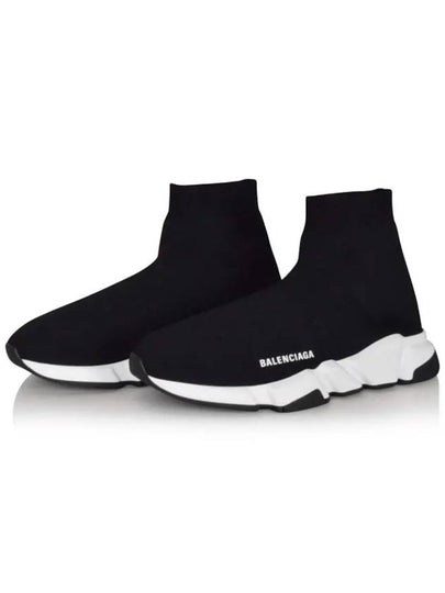 Speed Trainer  High Top Sneakers Black White - BALENCIAGA - BALAAN 2