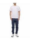 Wappen Patch Compass Badge Straight Pants Blue - STONE ISLAND - BALAAN 4