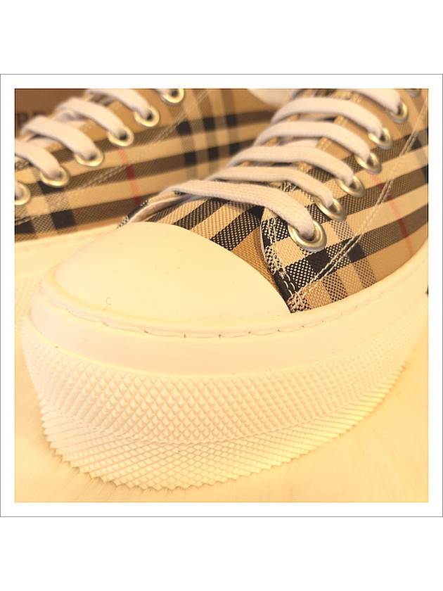 Vintage Check Cotton Sneakers Archive Beige - BURBERRY - BALAAN 4