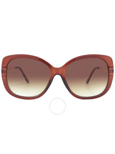 Calvin Klein Brown Gradient Butterfly Ladies Sunglasses CK22548S 210 59 - CALVIN KLEIN - BALAAN 1