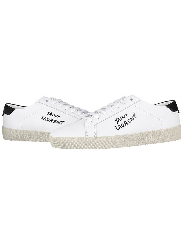 Court Classic SL 06 Leather Low Top Sneakers White - SAINT LAURENT - BALAAN 3