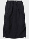 Padded Parachute A Line Skirt Black - NOIRER FOR WOMEN - BALAAN 3