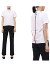 Center Back Stripe Classic Cotton Pique Relaxed Fit Short Sleeve T-Shirt White - THOM BROWNE - BALAAN 2