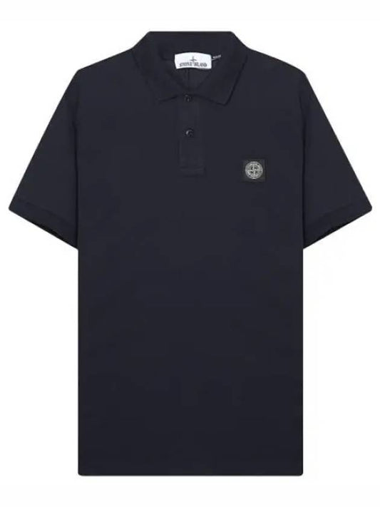 Logo Patch Polo T Shirt Men s Collar - STONE ISLAND - BALAAN 1