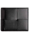 Intrecciato Half Wallet Black - BOTTEGA VENETA - BALAAN 1