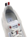 Shearling Tech Runner Low Top Sneakers White - THOM BROWNE - BALAAN 9