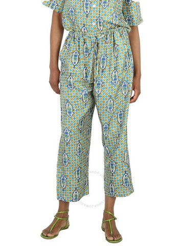 La Double J Ladies Santachiara Geometric-Pattern Palazzo Trousers, Size XS/S - LA DOUBLEJ - BALAAN 1