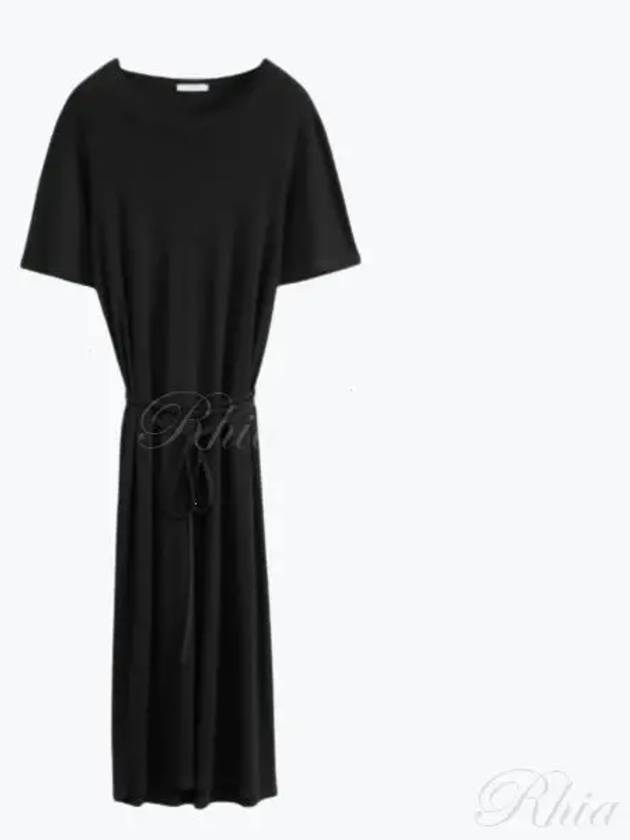 Belted Rib T-shirt Long Dress Black - LEMAIRE - BALAAN 2