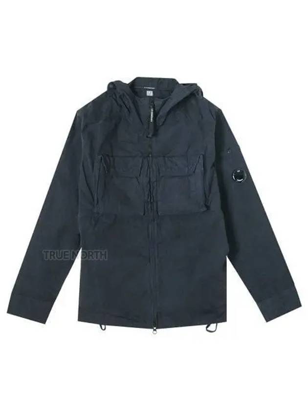 Heavy Poplin Emerized Shirt Hooded Jacket Navy - CP COMPANY - BALAAN 2