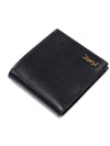 Tiny Monogram Half Wallet Black Gold - SAINT LAURENT - BALAAN 6